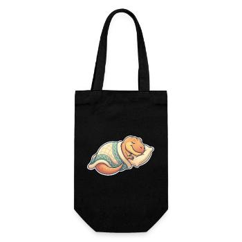Sleeping Dinosaur - Gift Bag for Bottles - black - Front