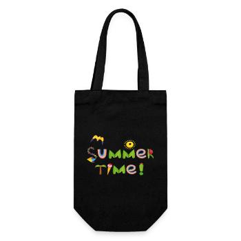 Daylight saving time - Gift Bag for Bottles - black - Front