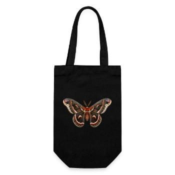 Cecropia Moth Hyalophora cecropia - Gift Bag for Bottles - black - Front