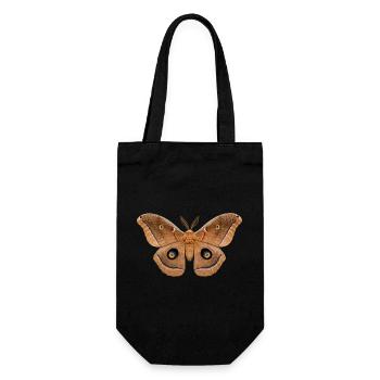 Polyphemus Moth Antheraea polyphemus - Geschenkbeutel für Flaschen - Schwarz - Vorne