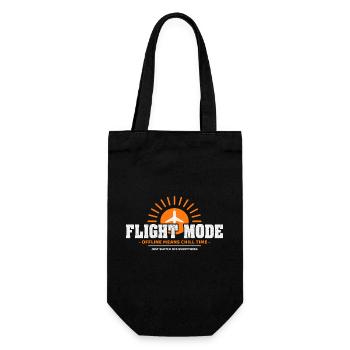 Flight Mode Digital Detox Statement Streetwear - Geschenkbeutel für Flaschen - Schwarz - Vorne