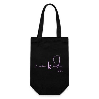 Lavender Caked Up Script - Geschenkbeutel für Flaschen - Schwarz - Vorne