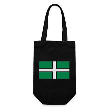 Saint Petroc's Flag - Flag of Devon - Gift Bag for Bottles - black - Front