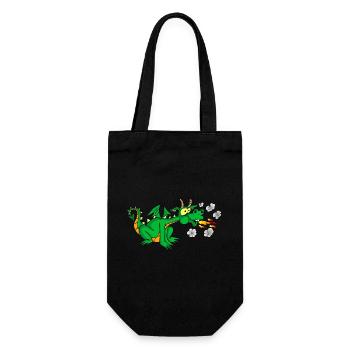 Green dragon - Gift Bag for Bottles - black - Front