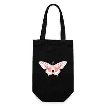 Papillon Rose Éthérée - Sac à bouteille - noir - Devant