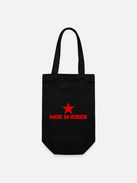 Made In Russia - Gift Bag for Bottles - black