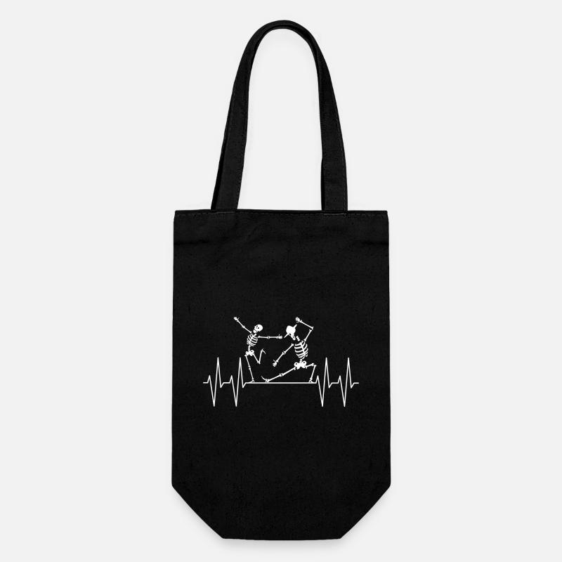 Illustration de couple de squelette dansant - Sac à bouteille - noir