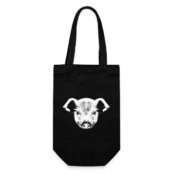 Piglet Graphic / Piglet White - Gift Bag for Bottles - black - Front