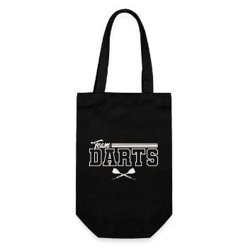 Dart Darten Darts Team - Geschenkbeutel für Flaschen - Schwarz - Vorne