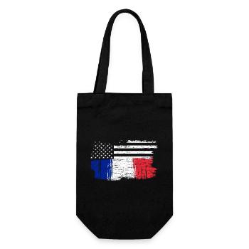 Brush Flag Fusion Stars and Tricolour - Gift Bag for Bottles - black - Front
