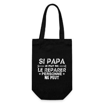 Si papa ne peut pas le réparer, personne ne peut - Sac à bouteille - noir - Devant