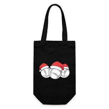 Boule Santa Tenue de pétanque pour Bouler pour boules - Sac à bouteille - noir - Devant
