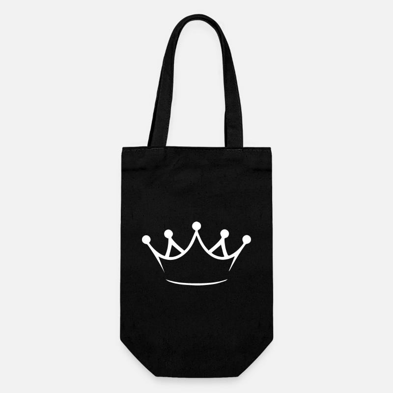 Couronne - blanche - Sac à bouteille - noir