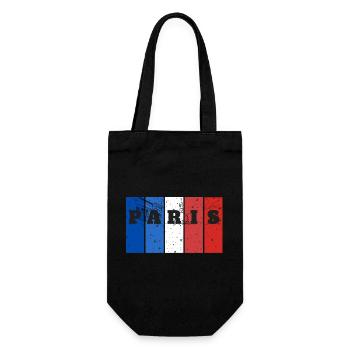 Paris Stripes Splash - Gift Bag for Bottles - black - Front