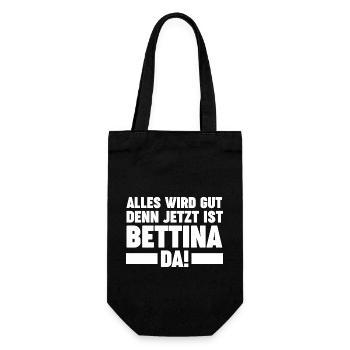 Bettina - Geschenkbeutel für Flaschen - Schwarz - Vorne