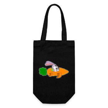 Bunny Carrot - Gift Bag for Bottles - black - Front