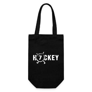 Hockey Feldhockey Hockey-LEGENDE Hockeyspieler 7 - Geschenkbeutel für Flaschen - Schwarz - Vorne