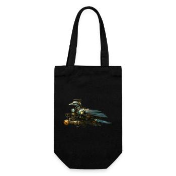 Steampunk Bird - Gift Bag for Bottles - black - Front