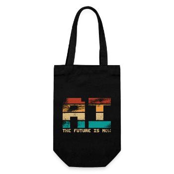 Artificial Intelligence - AI - The future is now - Geschenkbeutel für Flaschen - Schwarz - Vorne