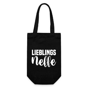 Neffe - Geschenkbeutel für Flaschen - Schwarz - Vorne