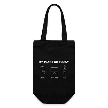 My plan for today - Gift Bag for Bottles - black - Front