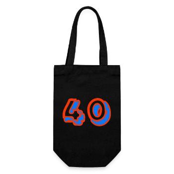 40. 40 YEARS. 40th ANNIVERSARY. 40TH ANNIVERSARY. - Gift Bag for Bottles - black - Front
