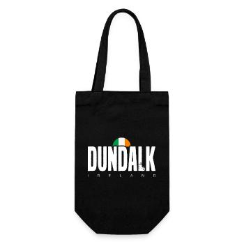 Dundalk Irische Flagge T-Shirt mit fettem Text - Geschenkbeutel für Flaschen - Schwarz - Vorne