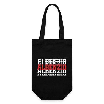Albenzio t-shirt gift t-shirt stacked text - Gift Bag for Bottles - black - Front