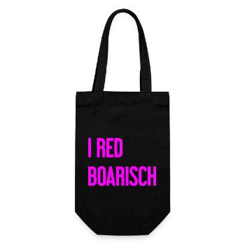 I red boarisch - Geschenkbeutel für Flaschen - Schwarz - Vorne
