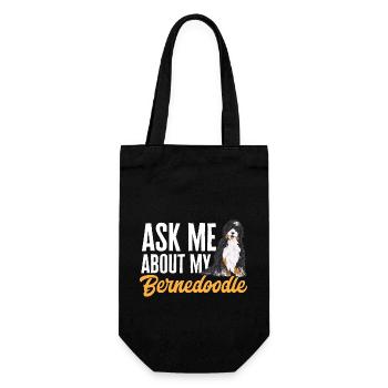Bernedoodle Dog - Gift Bag for Bottles - black - Front