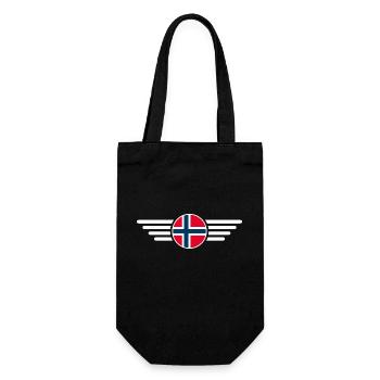 Norway T-Shirt: Nordic Style - Gift Bag for Bottles - black - Front