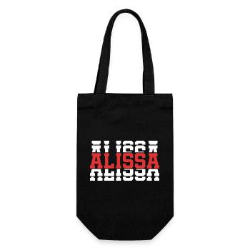 t-shirt Alissa t-shirt gift idea stacked text - Gift Bag for Bottles - black - Front