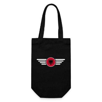 Albania Style Design T-Shirt - Gift Bag for Bottles - black - Front
