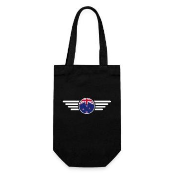 Neuseeland Stil Design T-Shirt - Geschenkbeutel für Flaschen - Schwarz - Vorne