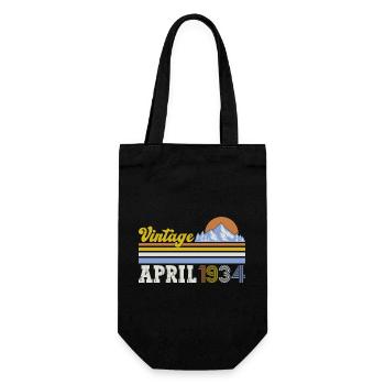 90e cadeau d’anniversaire avril Vintage 1934 - Sac à bouteille - noir - Devant