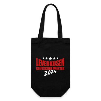Leverkusen - Deutscher Meister 2024 - Geschenkbeutel für Flaschen - Schwarz - Vorne