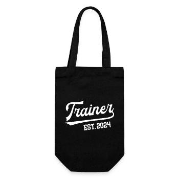 Trainer 2024 Trainerschein Teamtrainer Lizenz - Geschenkbeutel für Flaschen - Schwarz - Vorne