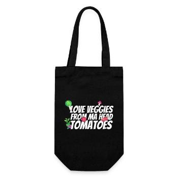 Love vegetables from head to tomato - Gift Bag for Bottles - black - Front