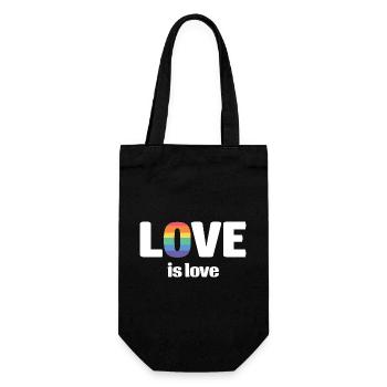 LGBT Pride Month - Love is Love - Gift Bag for Bottles - black - Front