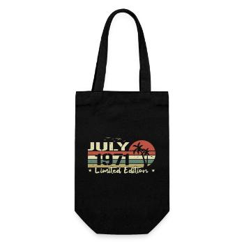 July 53rd Anniversary Vintage Born 1971 Vibe - Gift Bag for Bottles - black - Front
