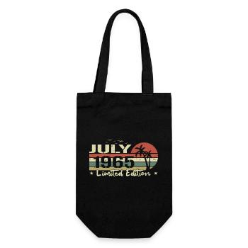 July 59th Anniversary Vintage Born 1965 Vibe - Gift Bag for Bottles - black - Front