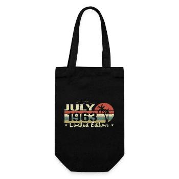 July 61st Anniversary Vintage Born 1963 Vibe - Gift Bag for Bottles - black - Front