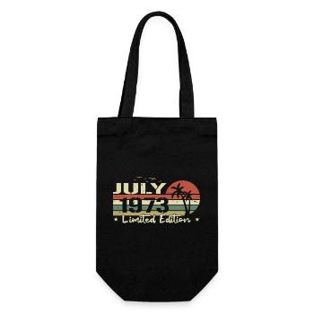July 51st Anniversary Vintage Born 1973 Vibe - Gift Bag for Bottles - black - Front