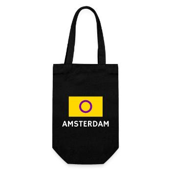 Drapeau de la fierté intersexe d’Amsterdam - Sac à bouteille - noir - Devant