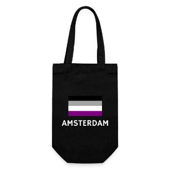 Asexuality Pride Flag Amsterdam - Gift Bag for Bottles - black - Front