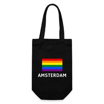 Pride Flag Amsterdam - Gift Bag for Bottles - black - Front