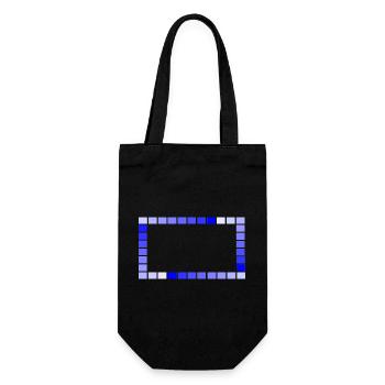 Game - Retro Frame Blue Squares Tiered - Gift Bag for Bottles - black - Front