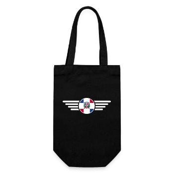 Ich liebe Dominikanische Republik Design T-Shirt - Geschenkbeutel für Flaschen - Schwarz - Vorne