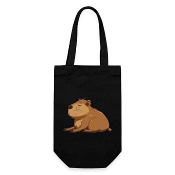 Wasserschwein - Geschenkbeutel für Flaschen - Schwarz - Vorne