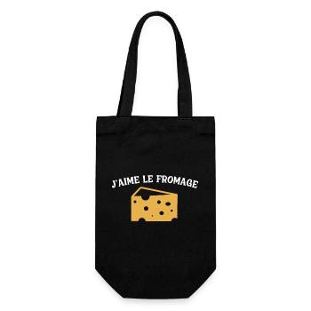 J'aime le fromage - Sac à bouteille - noir - Devant